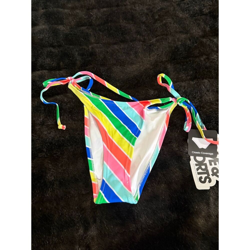 Love & SPORTS STRING BIKINI BOTTOM: RAINBOW: NEW WITH TAGS:SIZE XS